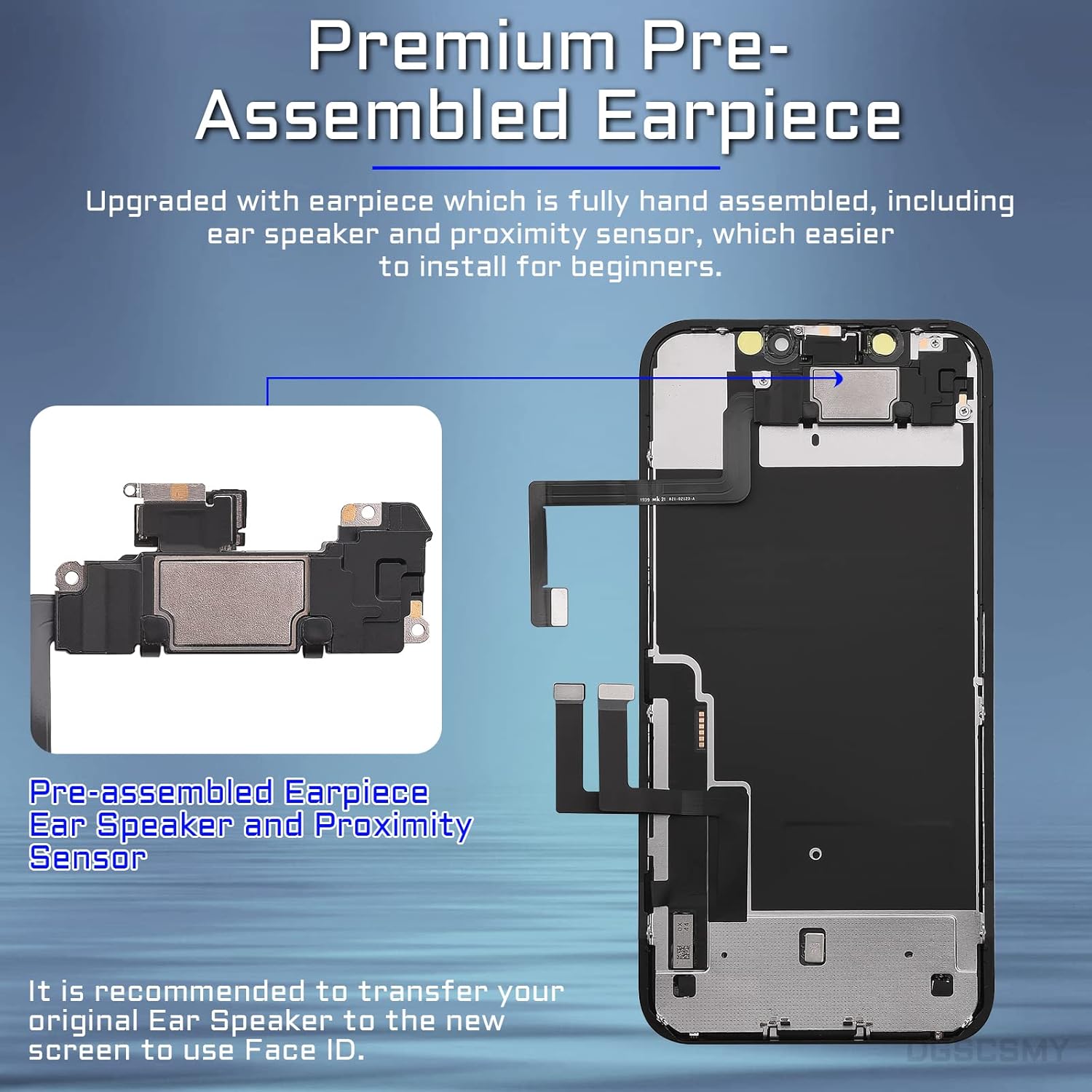 for iPhone 11 Screen Replacement with Front Speaker Proximity Sensor 6.1" 3D Touch LCD Display Digitizer Full Assembly Glass Fix Tools Waterproof Adhesive Repair kit for A2111 A2221 A2223
