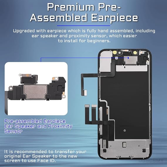 for iPhone 11 Screen Replacement with Front Speaker Proximity Sensor 6.1 3D Touch LCD Display Digitizer Full Assembly Glass Fix Tools Waterproof Adhesive Repair kit for A2111 A2221 A2223