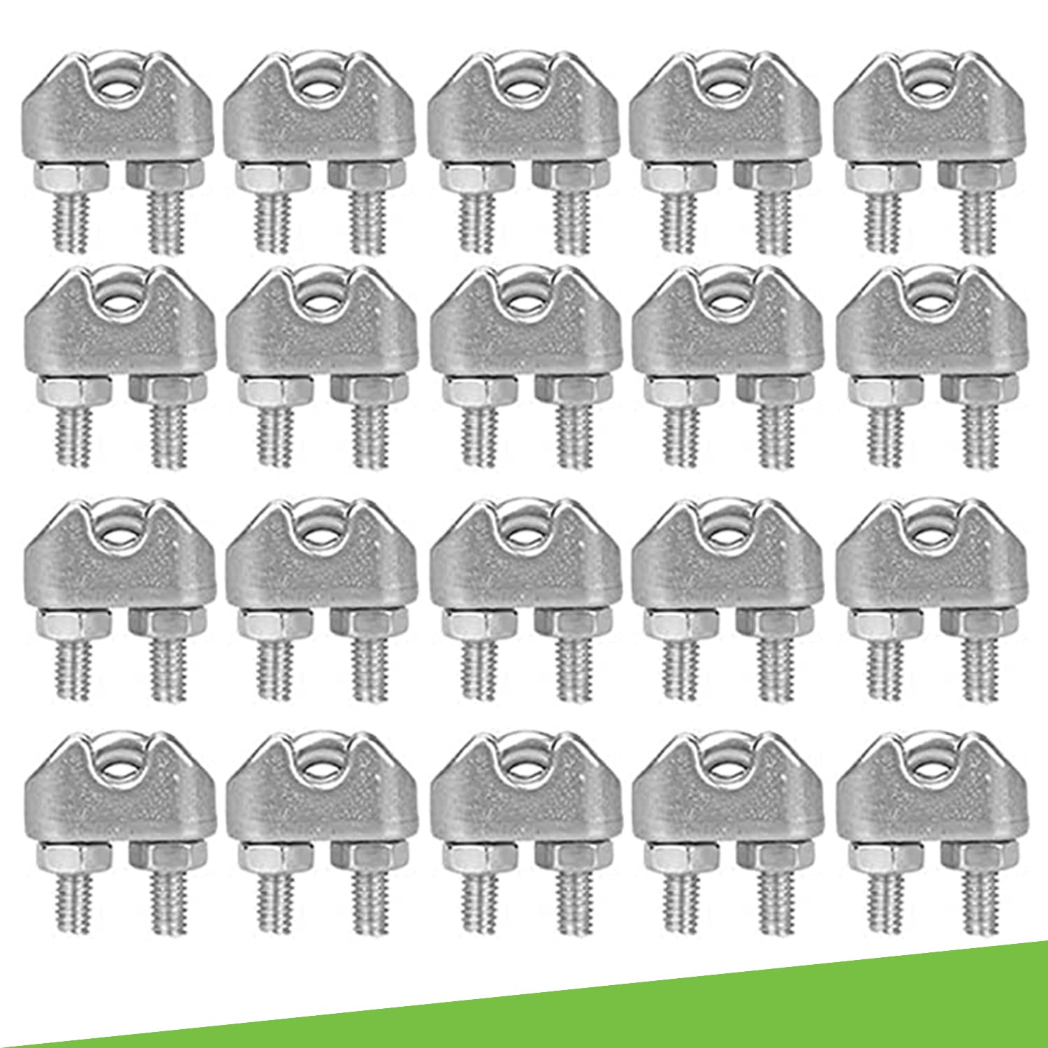 Cavo 2 Mm Con Accessori Morsetti 50m Filo Acciaio Inox 2mm, 67 Pcs Kit Filo Stendibiancheria Per Esterno 7x7 PVC Coated Con 4 Tenditori, 20 Manicotti Alluminio, 4 Ganci Quadri, Tirante Cavo