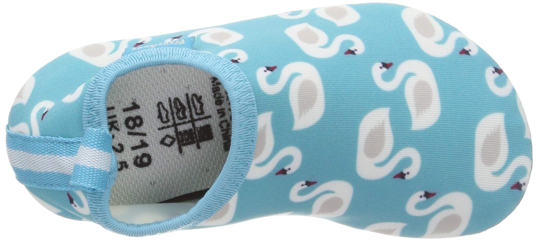 Playshoes Dziewczęce klapki kąpielowe buty do wody łabędzie, turkusowy, 24/25 EU