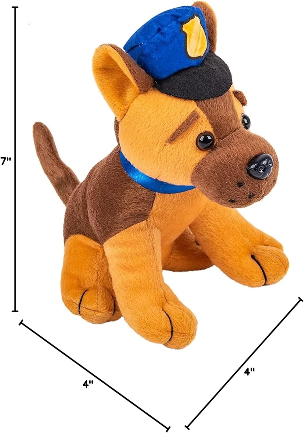 HAPPY DEALS ~ Plush Firefighter Dalmation and Police Dog | 2 Pc Set | 7 Inch | Law Enforcement Firefighter Gifts for Kids