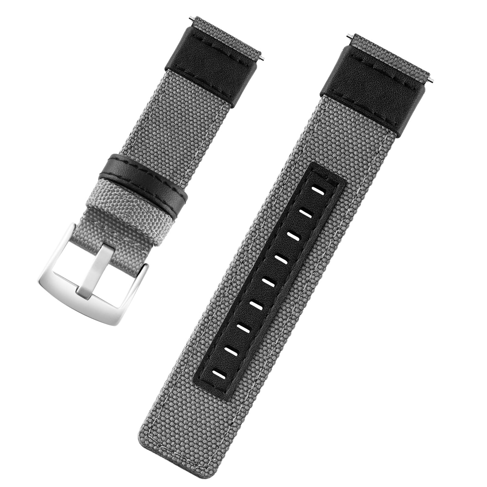 TIMEWEAR 22MM Grey Nylon Braided Fabric Replacement Watch Strap with Steel Buckle, Compatible with Boat Xtend, Noise Colorfit, Fireboltt, Samsung Gear, Amazefit & watches with Lug Width 22mm (B0CXJB9SM7) Amazon Price History, Amazon Price Tracker
