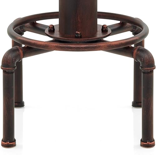 Miniatura 7 de LOKKHAN American Antique Steampunk Deco Taburete de bar industrial vintage retro elegante diseño de boca de incendios ajustable giratorio para