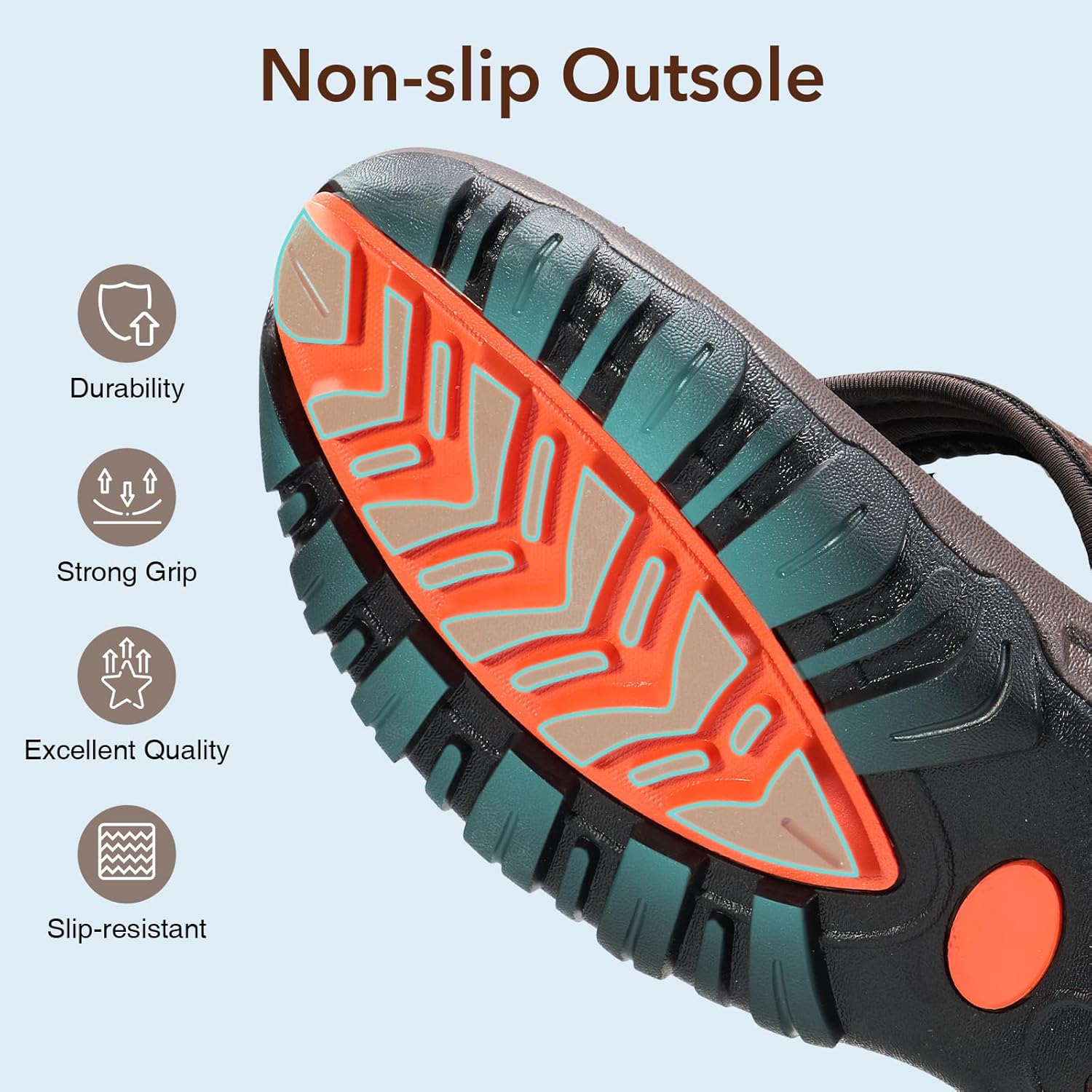 ZURIN Mens Flip Flops Beach Sandals for Men with Arch Support，Comfortable Summer Beach Thong Sandals Slip On Footwear for Sports Pool Walking Indoor Outdoor