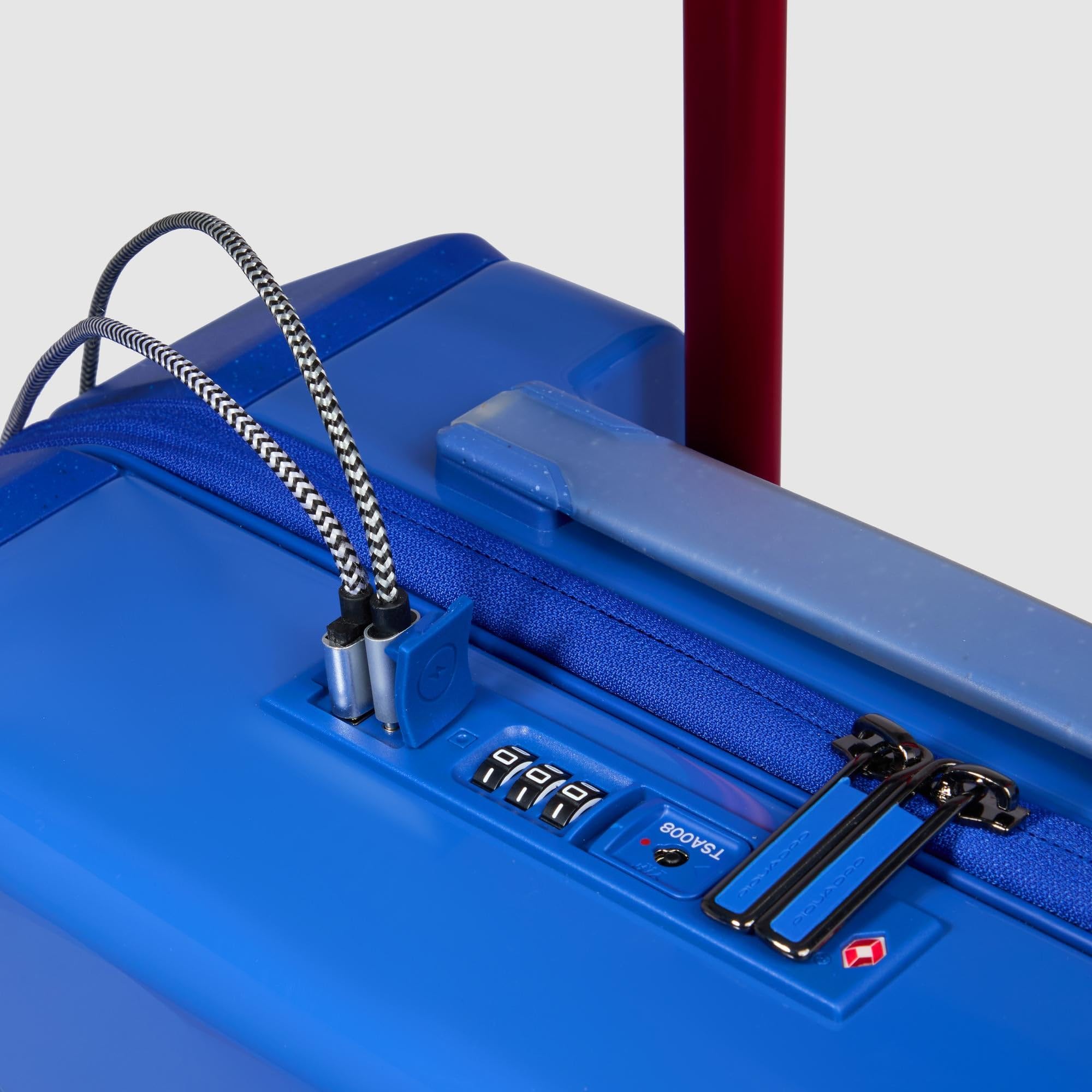 Piquadro – Schlanker 4-Rad-Kabinenwagen – Hochwertiges Polycarbonat – Weiß – Herren
