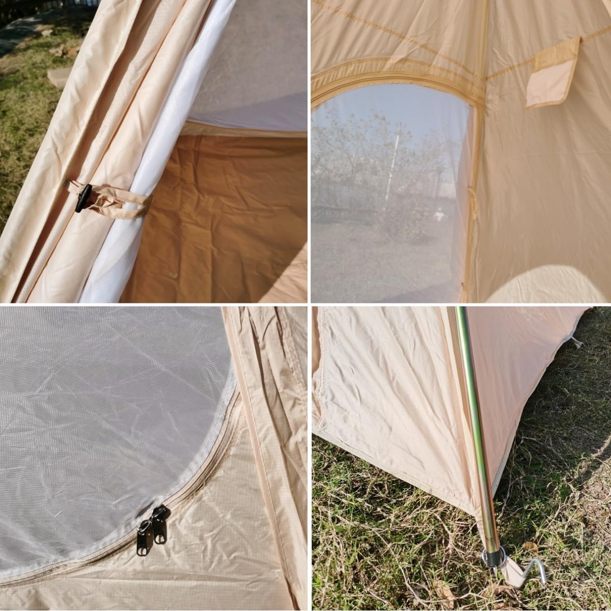 Outdoor 1-2 Personen Tipi-Zelt für Camping-Pyramidenzelt für Familiengarten Indoor Adult Indian TEIPEE Zelt zum Spielen