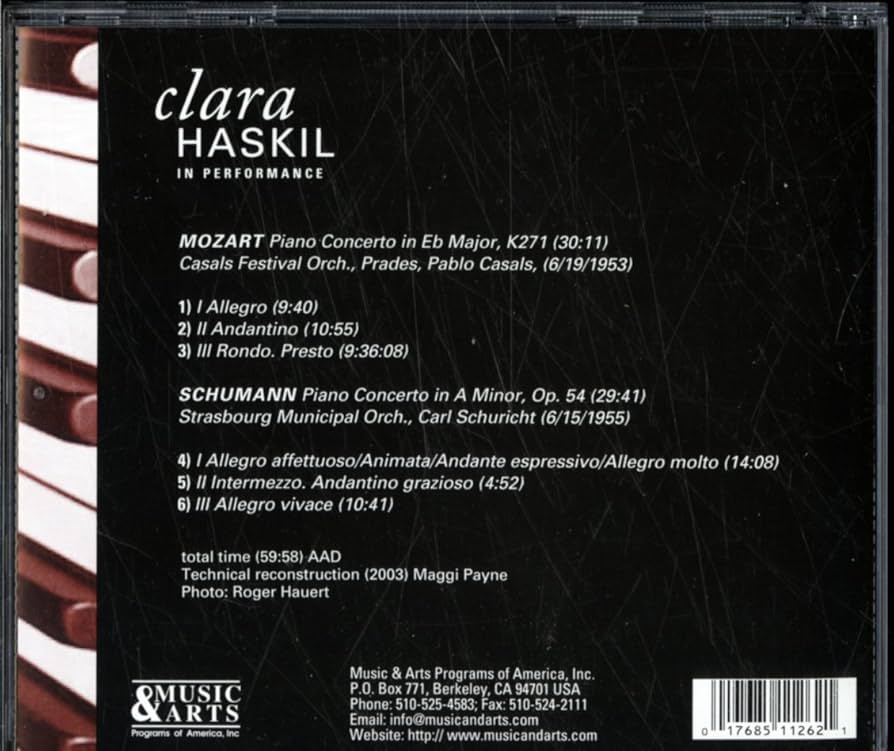 Clara Haskil plays Mozart 7Disc クララ・ハスキル Clara Haskil plays Mozart 7枚組 Clara Haskil Plays Mozart