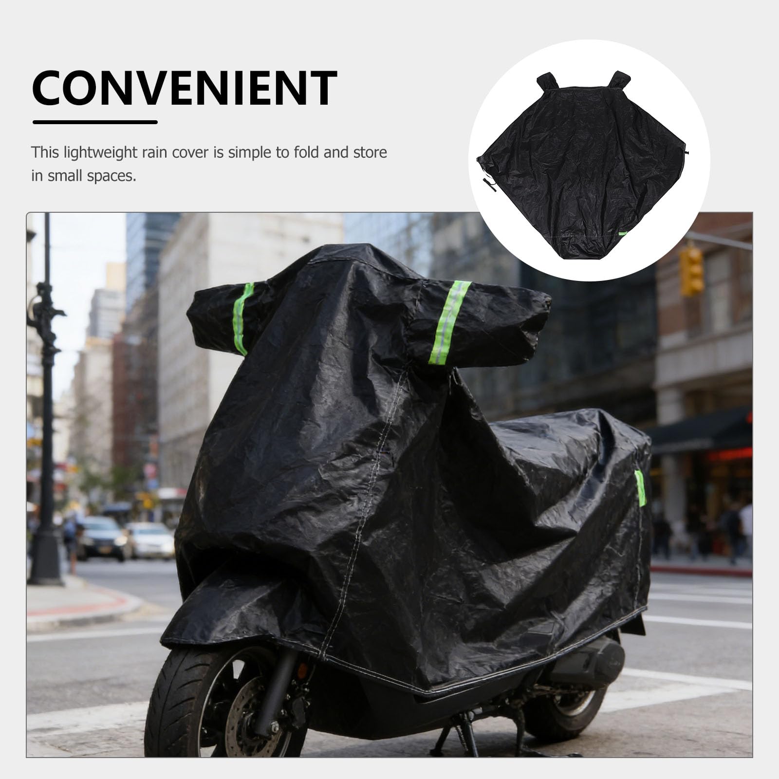 Abaodam Housse de Moto Noire 2XL Imperméable en Tissu Oxford Épais, Protection Extérieure UV et Anti-poussière, Grosse Housse pour Motos 222-251 Cm, Adaptée Voyage Rangement Extérieur