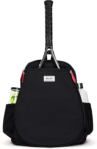 Ame & Lulu Game On - Mochila de tenis, contiene correas acolchadas y ajustables, dos bolsillos exteriores para botellas de agua