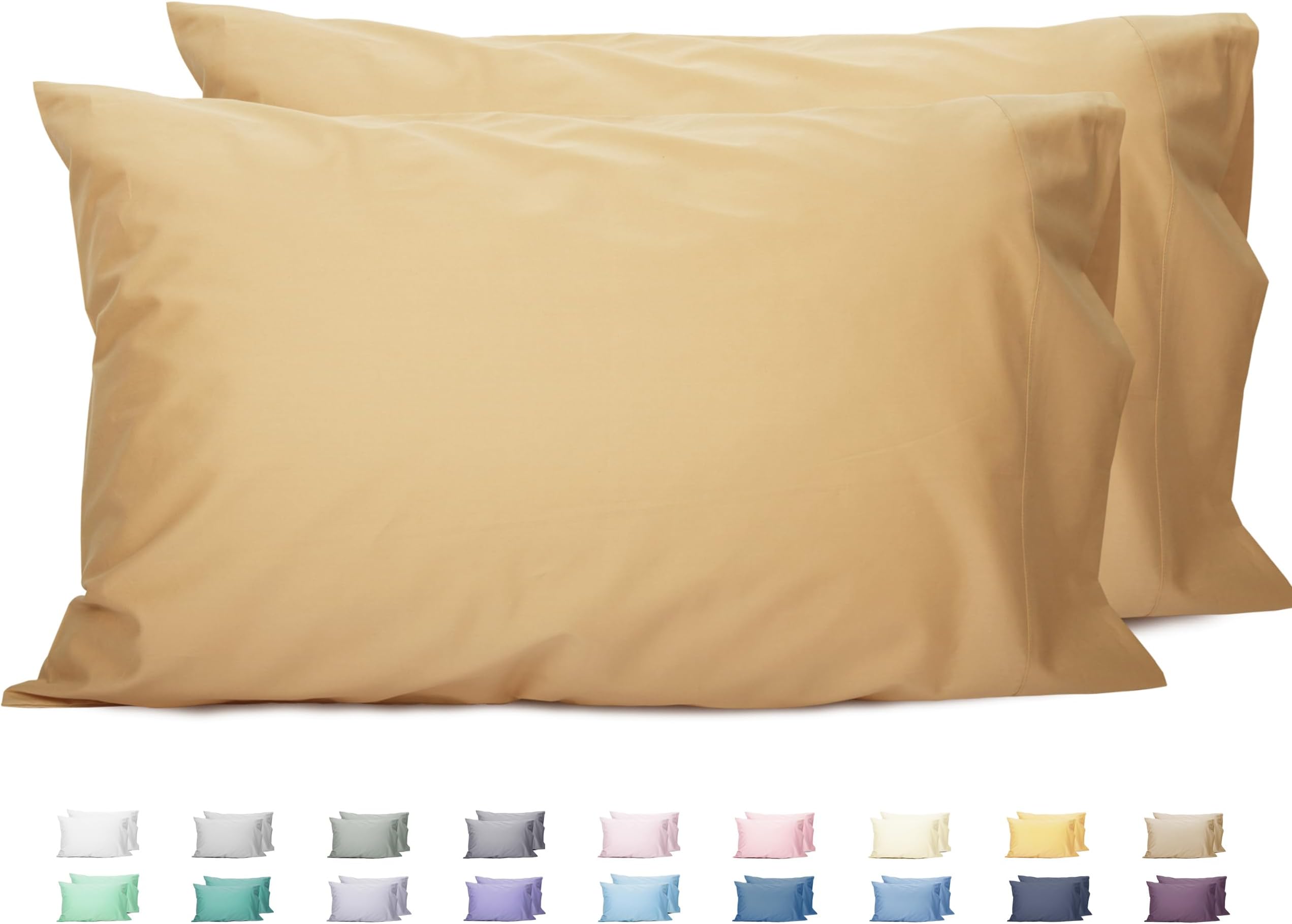 Sunflower King Pillowcases Set of 2, 100% Cotton King Size Pillow Cases 2, 20×40 inches Butterum, Soft and Breathable