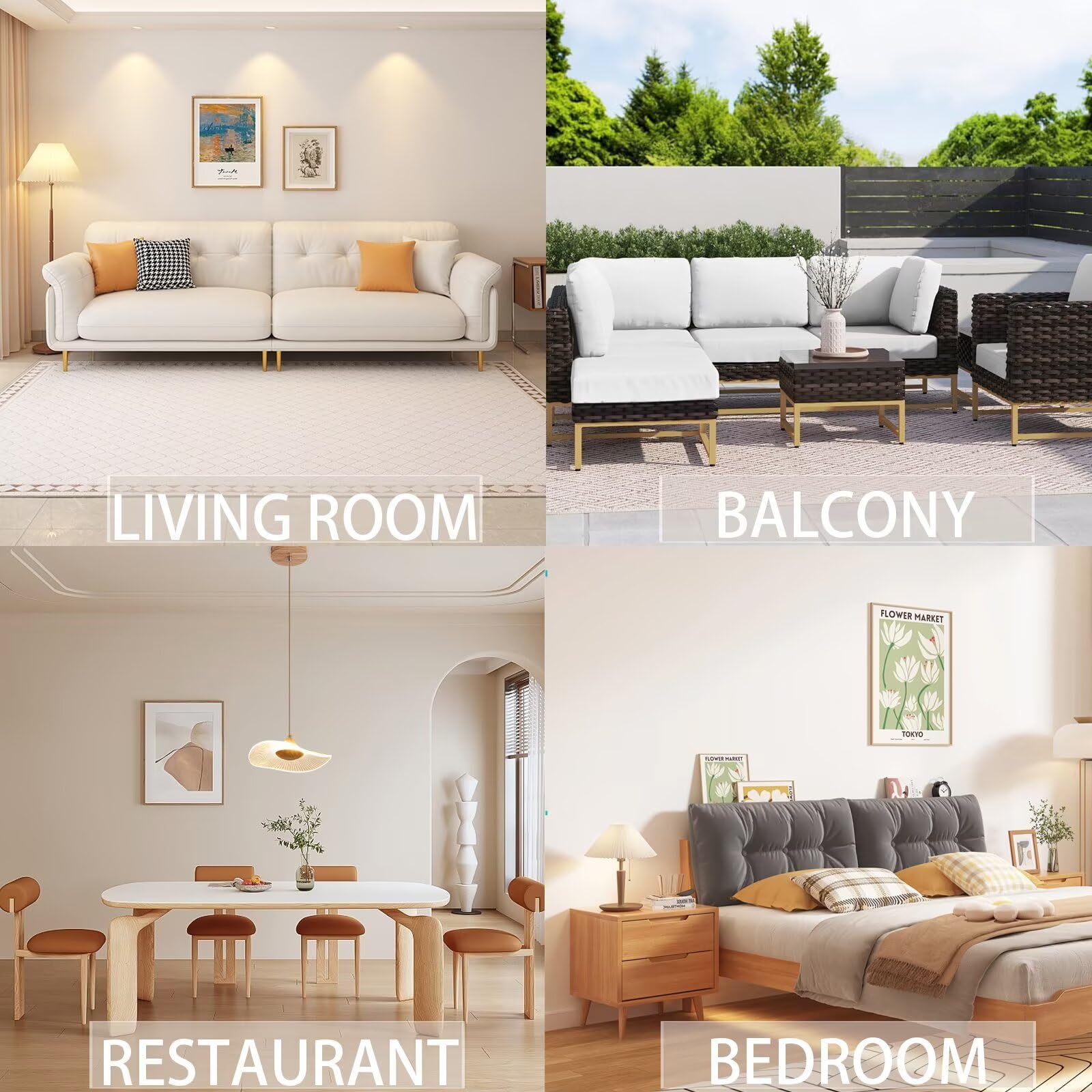 Outdoor Kissen Wasserdichter Kissenbezug 65x65 cm, 4er Set Braun Dekokissen Weich Kissenhülle Sofa Kissen Braun Kissenbezüge Quadrat Zierkissenbezüge für Couch Terrassen Deko Gartenmöbel Balkon f879