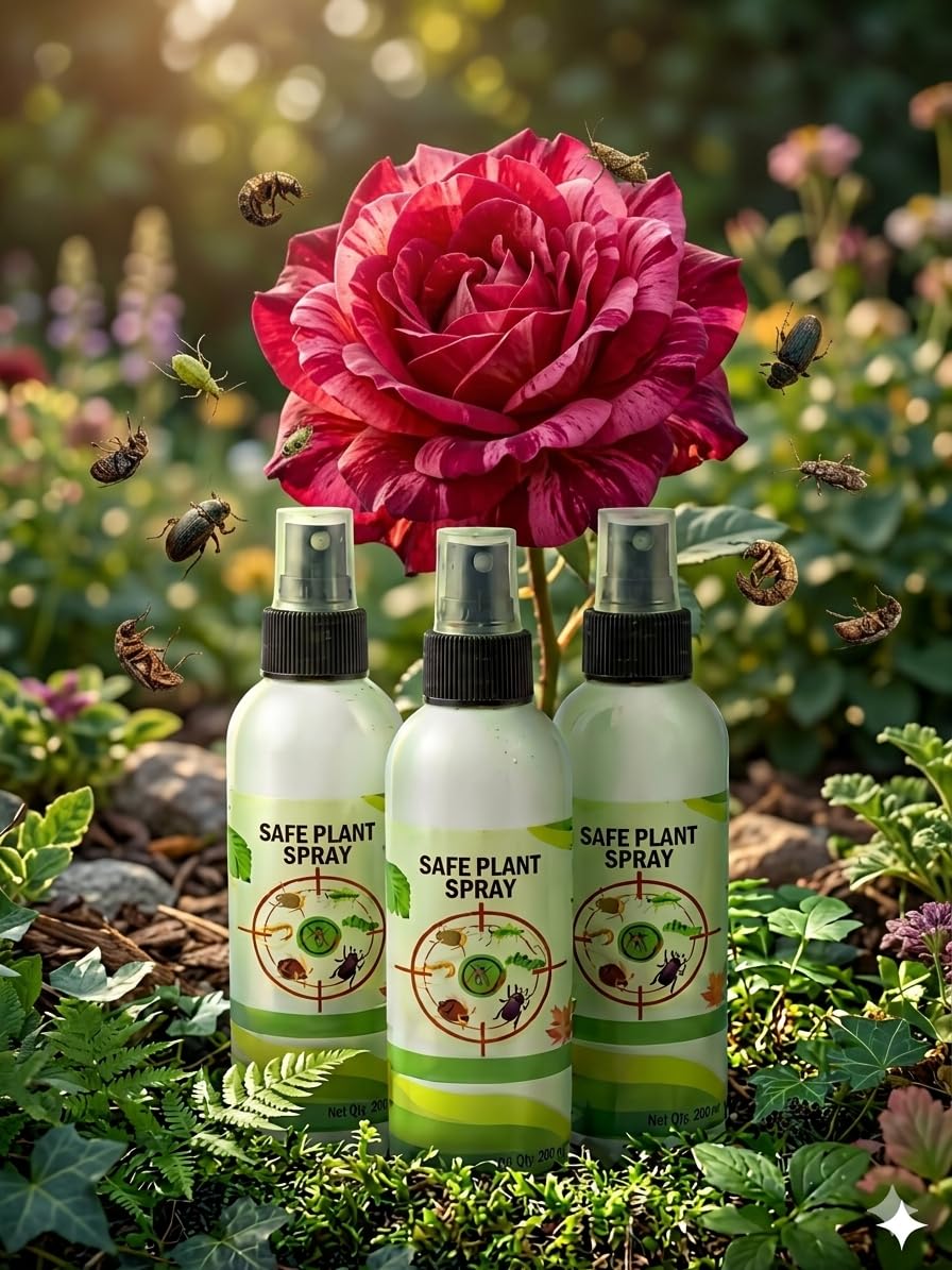 Safe Plant Spray for Indoor and Outdoor Plants, Pest Control Solution, 200ml packging, (Pack of 03)-image-22