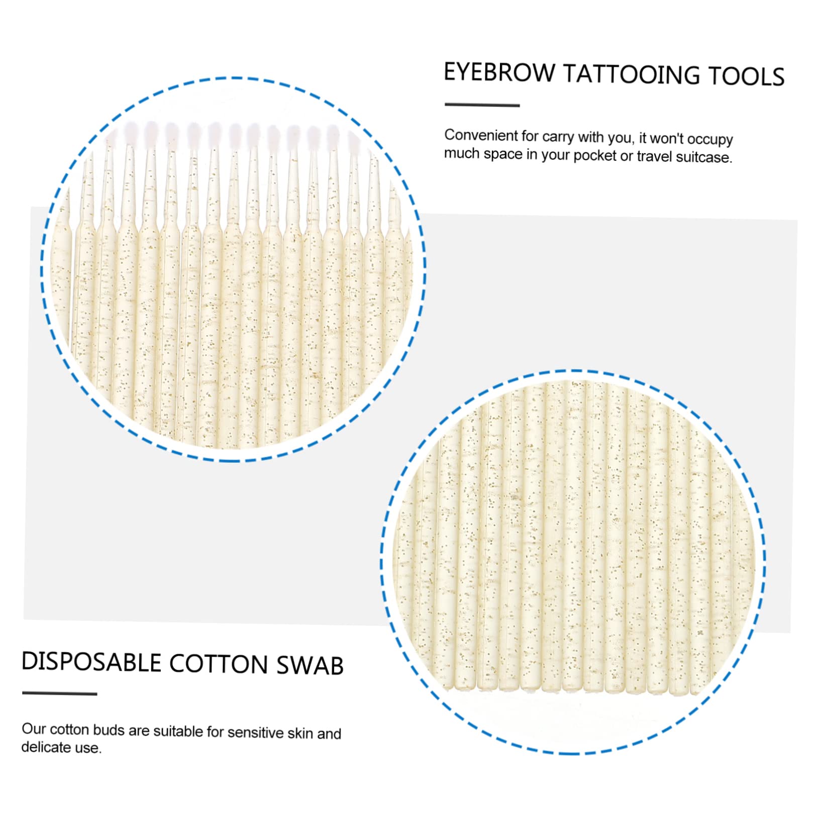 Beatifufu Sensitive Skin Safe Cotton Buds 200pcs Disposable Makeup Correction Sticks for Eyelash Grafting