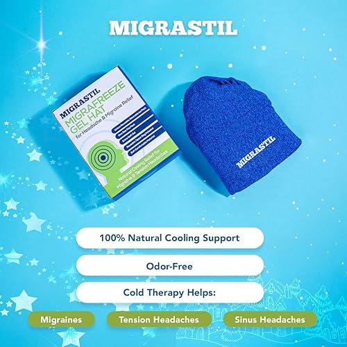 Miniatura 2 de Migrastil MigraFreeze Deluxe - Gorro de gel refrescante suave y flexible para hombres y mujeres. Bolsa de hielo y envoltura para la cabeza con bolsa
