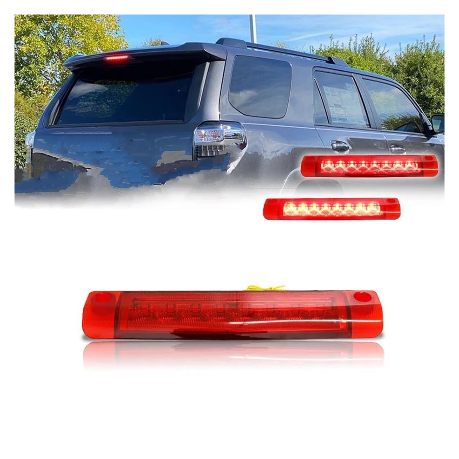 Generico Terza luce posteriore di arresto 1PC LED Rosso Posteriore Centro Alto Montaggio Terzo 3rd Coda Freno Luce Per Toyota Per 4Runner Per Highlander Per Prius C Per Sienna V
