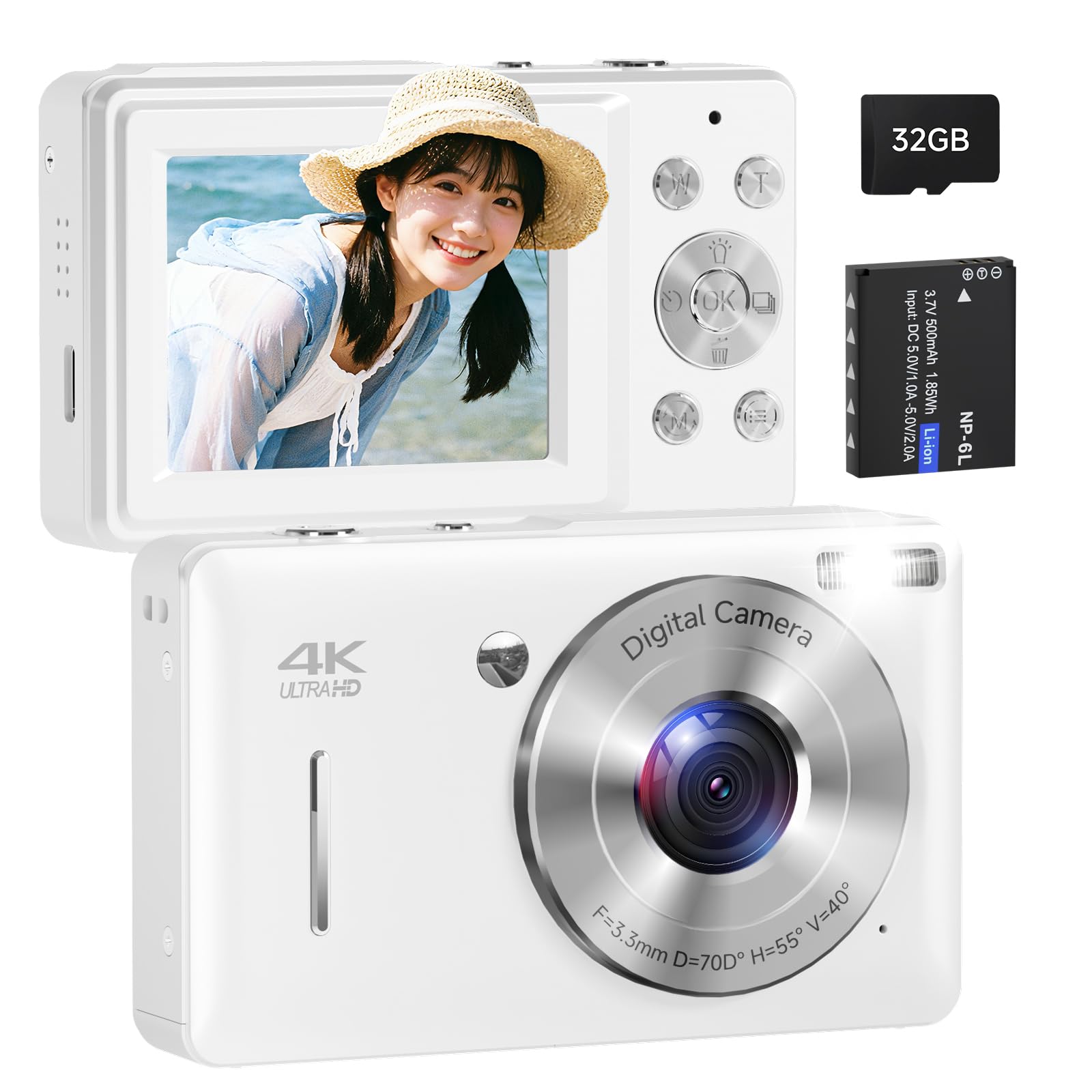 Amazon.co.jp: デジタルカメラ デジカメ FHD 1080P録画 44MP画素