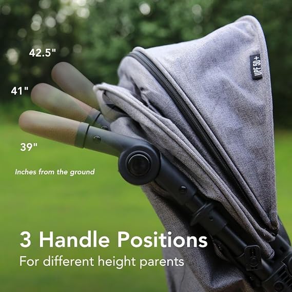 Strolee Baby+ v2 Multi Use Baby & Toddler Stroller & Removable Personal Shopping Bag Lightweight Alternative for Wagon Strollers -Near Flat Recline, X-L Canopy, Parent Cup Holder (v2 Black)