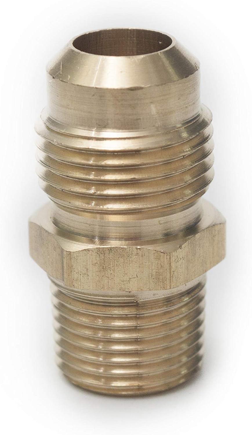 LTWFITTING Brass Flare 1/2" OD x 3/8" Male NPT Connector Tube Fitting(pack of 5)