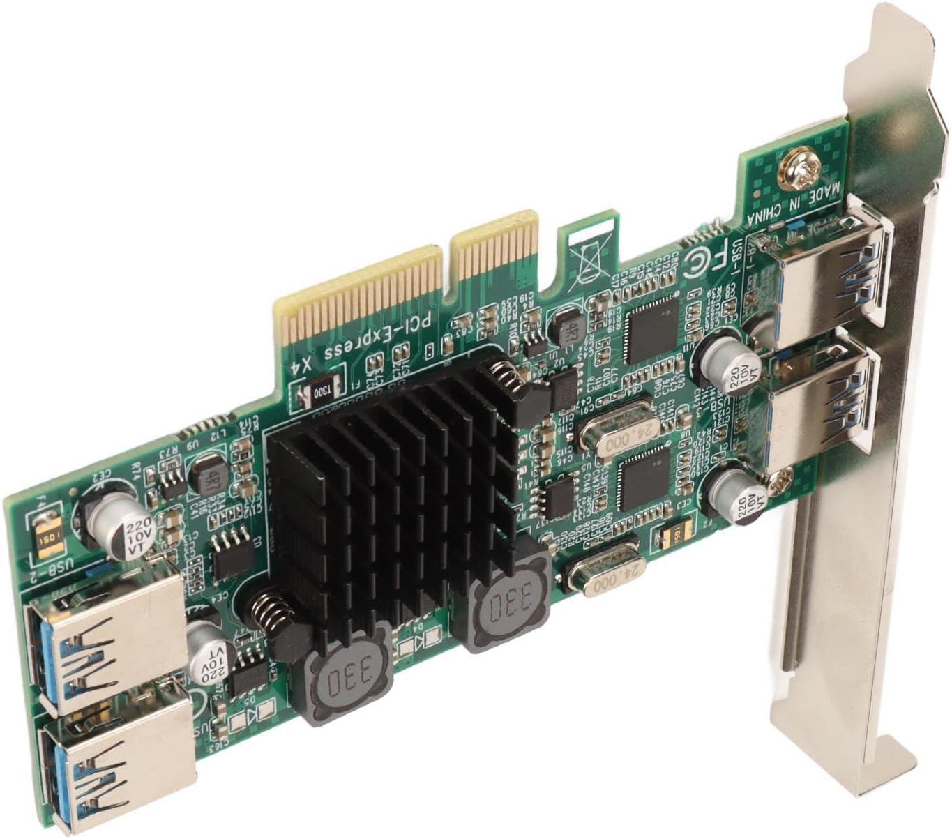 USB 3.0 PCIe Expan Card 4 Ports, PCI USB3.0 Card with 5Gbps Speed CIE U0 Expan for Desktop Computer, Compatible with /7/8/10