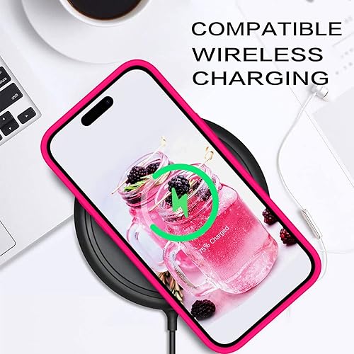 Miniatura 5 de BENTOBEN Magsafe - Funda de silicona compatible con Magsafe para iPhone 14 Pro Max, de silicona líquida, de goma, de microfibra, a prueba de golpes,