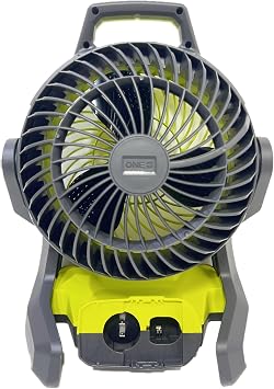 Ryobi 18-Volt ONE+ Hybrid Portable Fan with 2.0 Ah Lithium-Ion Battery and Dual Chemistry Charger | This is Not a Misting Fan