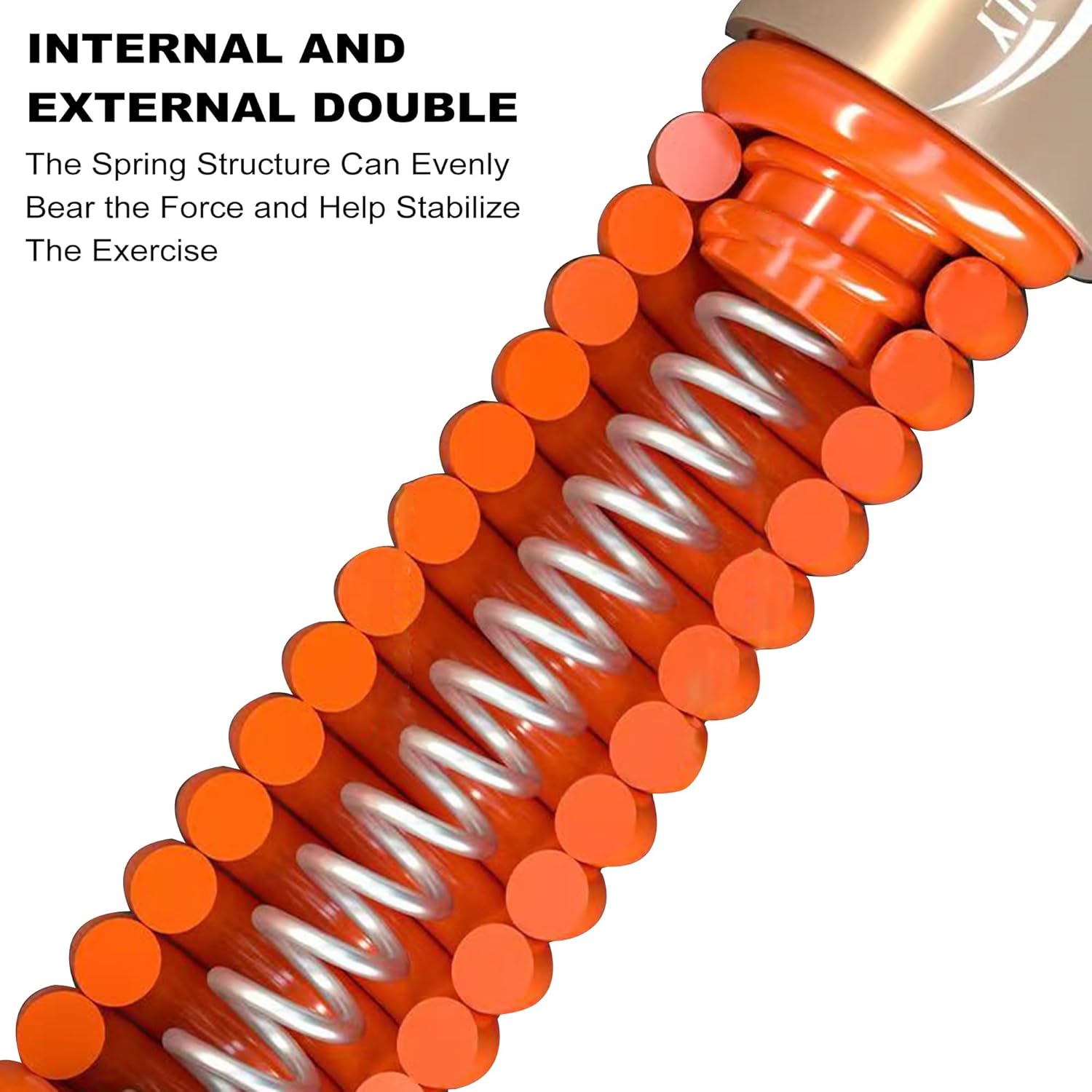 Power Twister Bar, 40kg, 50kg, 80kg, 90kg, 100kg, 140kg Heavy Duty Spring Chest Expander Portable Workout Equipment for Chest, Shoulder, Forearm, Bicep and Arm(Orange,140kg)