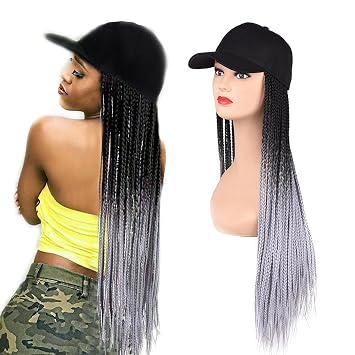 Long Braids Cap Wigs Rainbow Braids 
