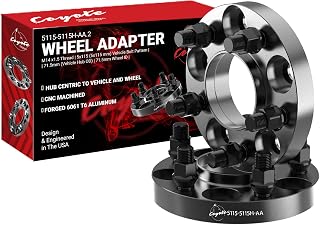 WheelAccessoriesParts 5x115 Hub Centric Wheel Spacers 20mm Thick for Chrysler 300 Dodge Challenger Charger - 71.5mm Bore M14x1.5 Black Anodized
