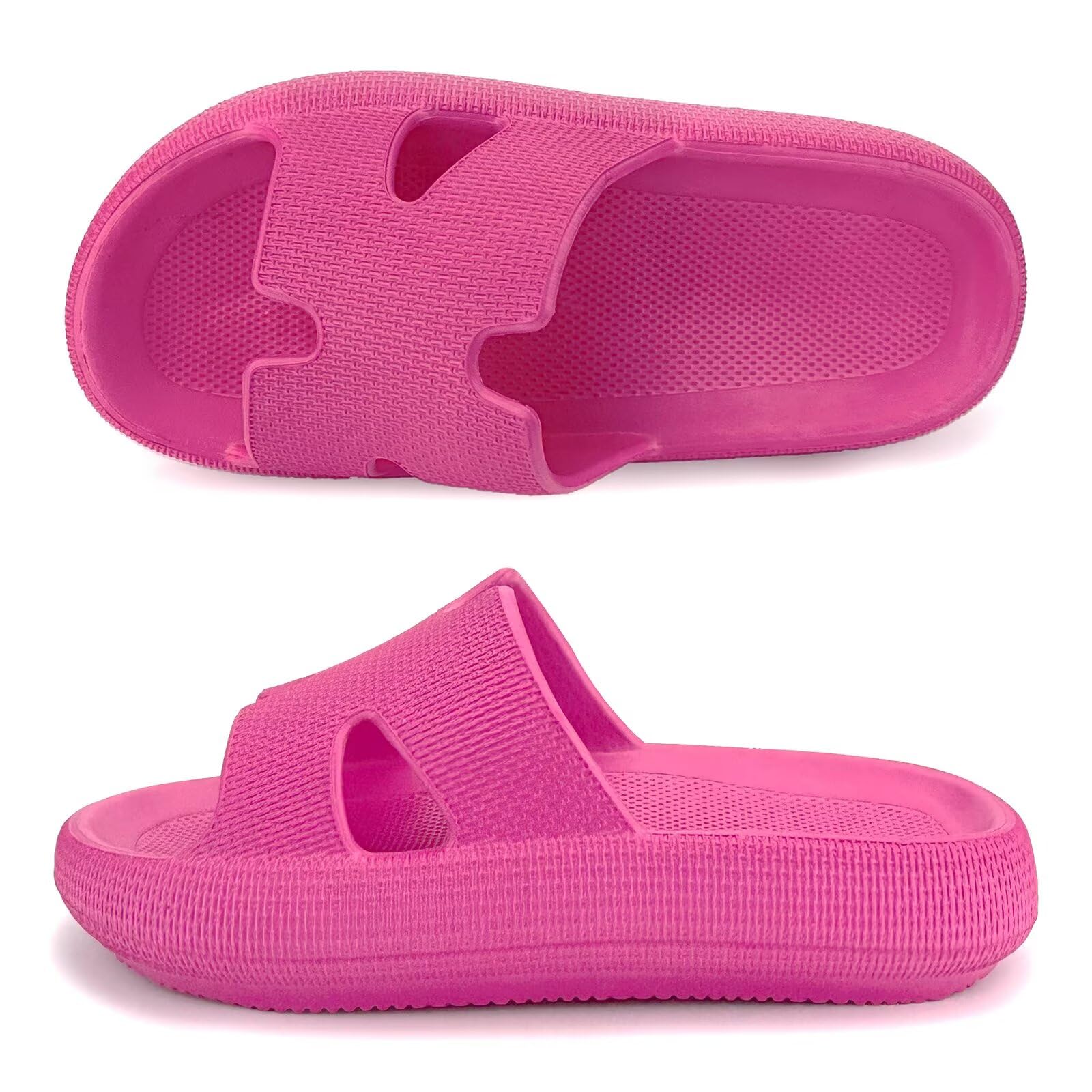Haifago Cloud Slides for Women Cushion Recovery Pillow Sandals, Memory Foam House Shower Slippers for Woman Comfort Platform Non-Slip