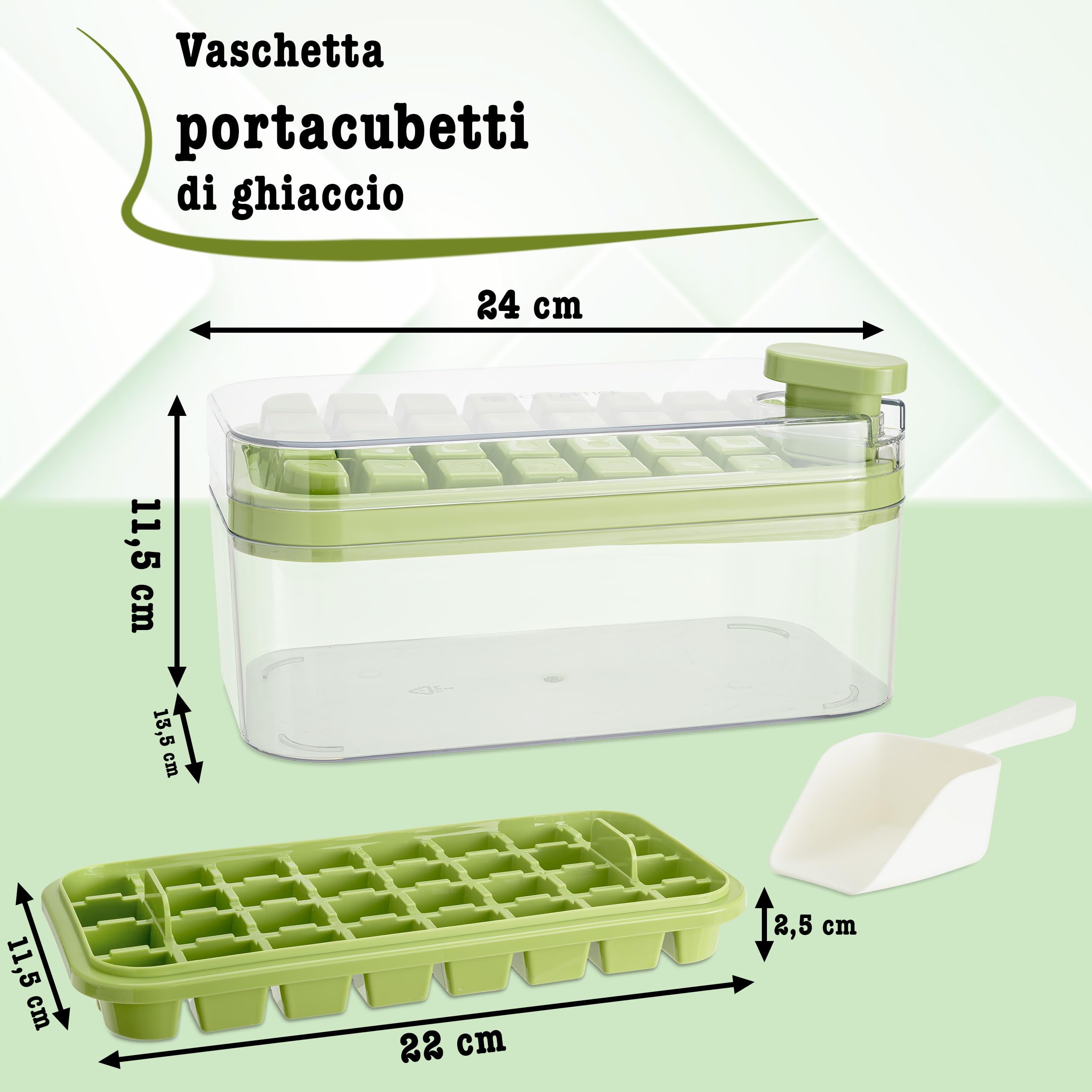 Stampo Ghiaccio 64 Cubetti - Doppio Stampo BPA Free Con Contenitore E Paletta, Per Casa E Bar - Foto 8