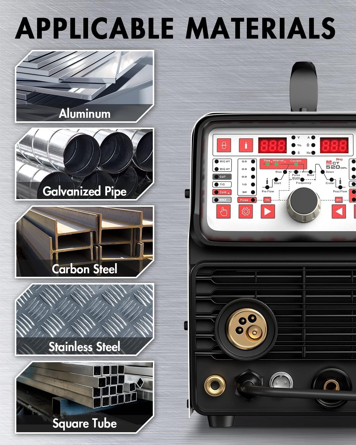 ANDELI 半自動溶接機 200AMP アルミ溶接可能 200V MIG/手棒溶接/HF TIG