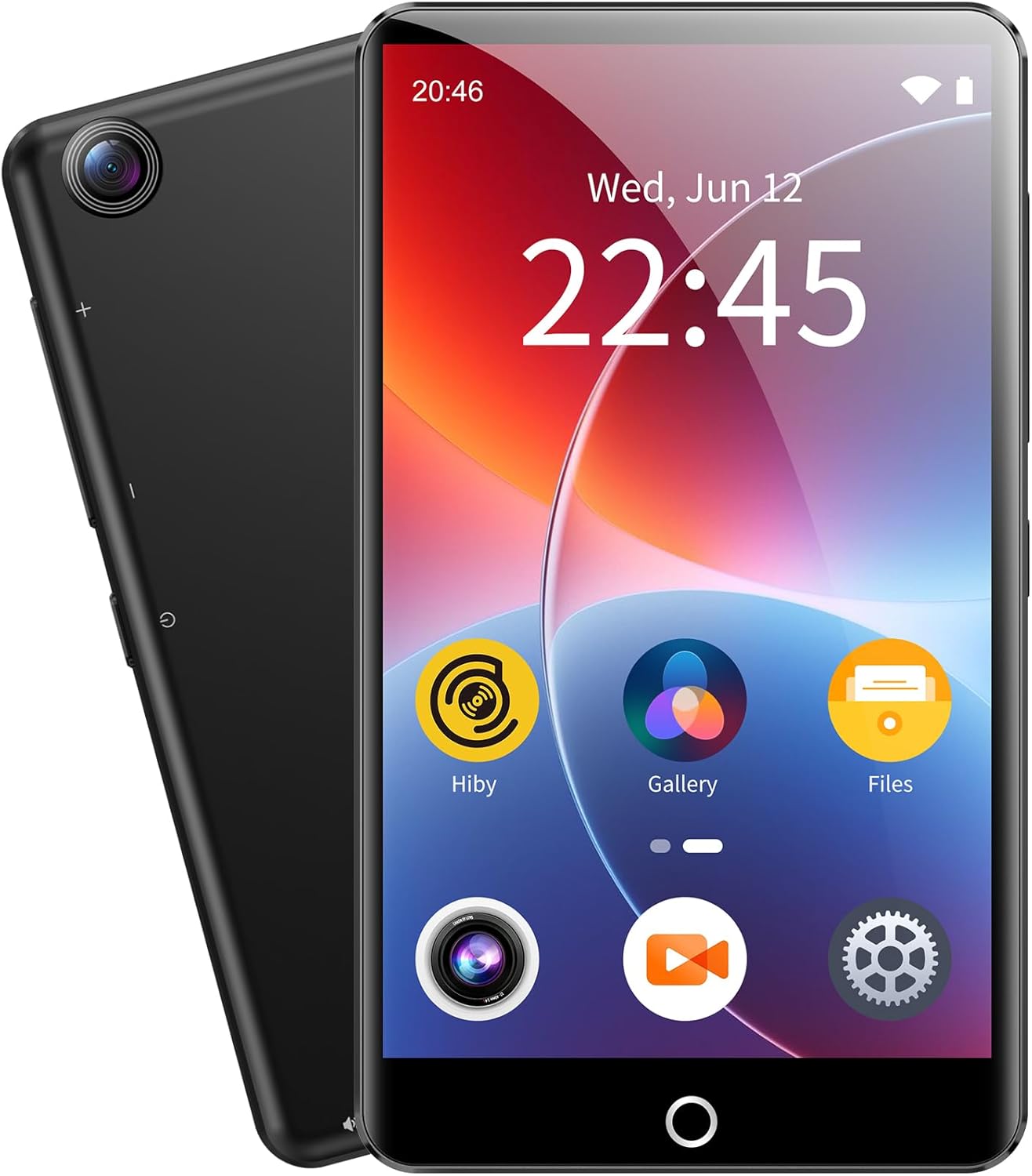 MP3 Player with Bluetooth and WiFi, 80GB Storage Android OS Spotify MP4 Player with Rear Camera, 4.02" Touch Screen Music Player with Built-in Speaker, FM Radio, Vido Playback