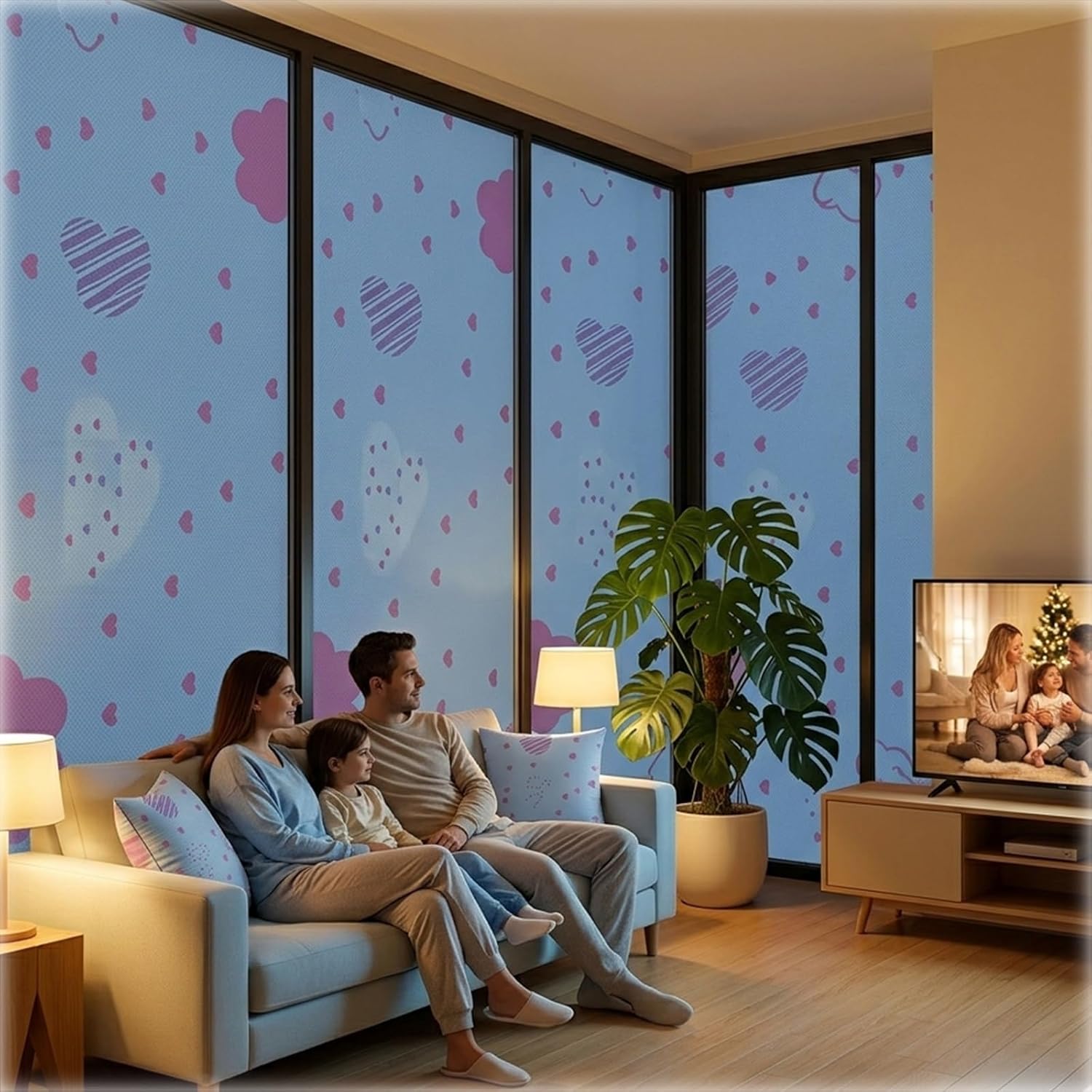 Colored Double Layer Aluminum Foil Window Film, Reusable Heat Control Thermal Insulation Total Blackout Tint, Anti UV Sun Blocking Privacy Shade for Sun Room Garage Door RV 39in 47in 55in