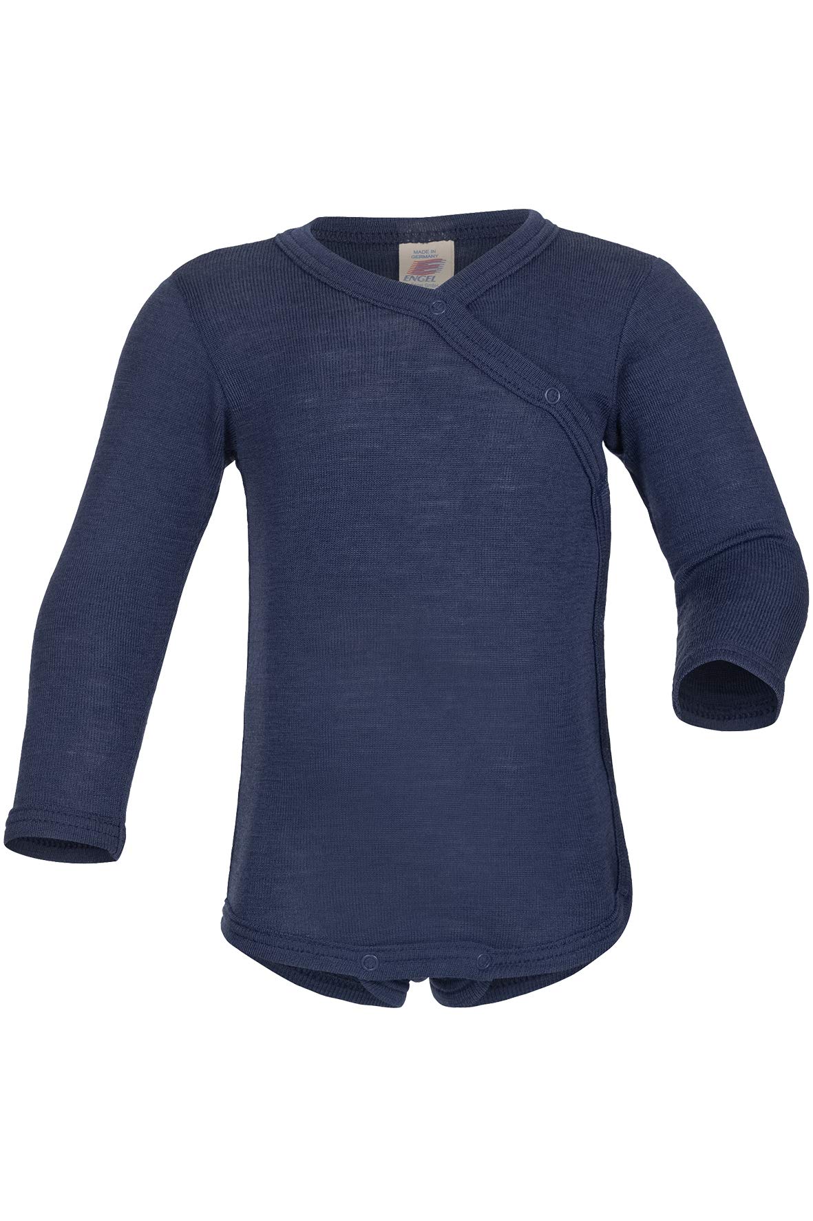 Body para bebé de manga larga de lana y seda, diseño de ángel natural, talla 50/56-74/80 (74-80, azul marino), marine, 74-80