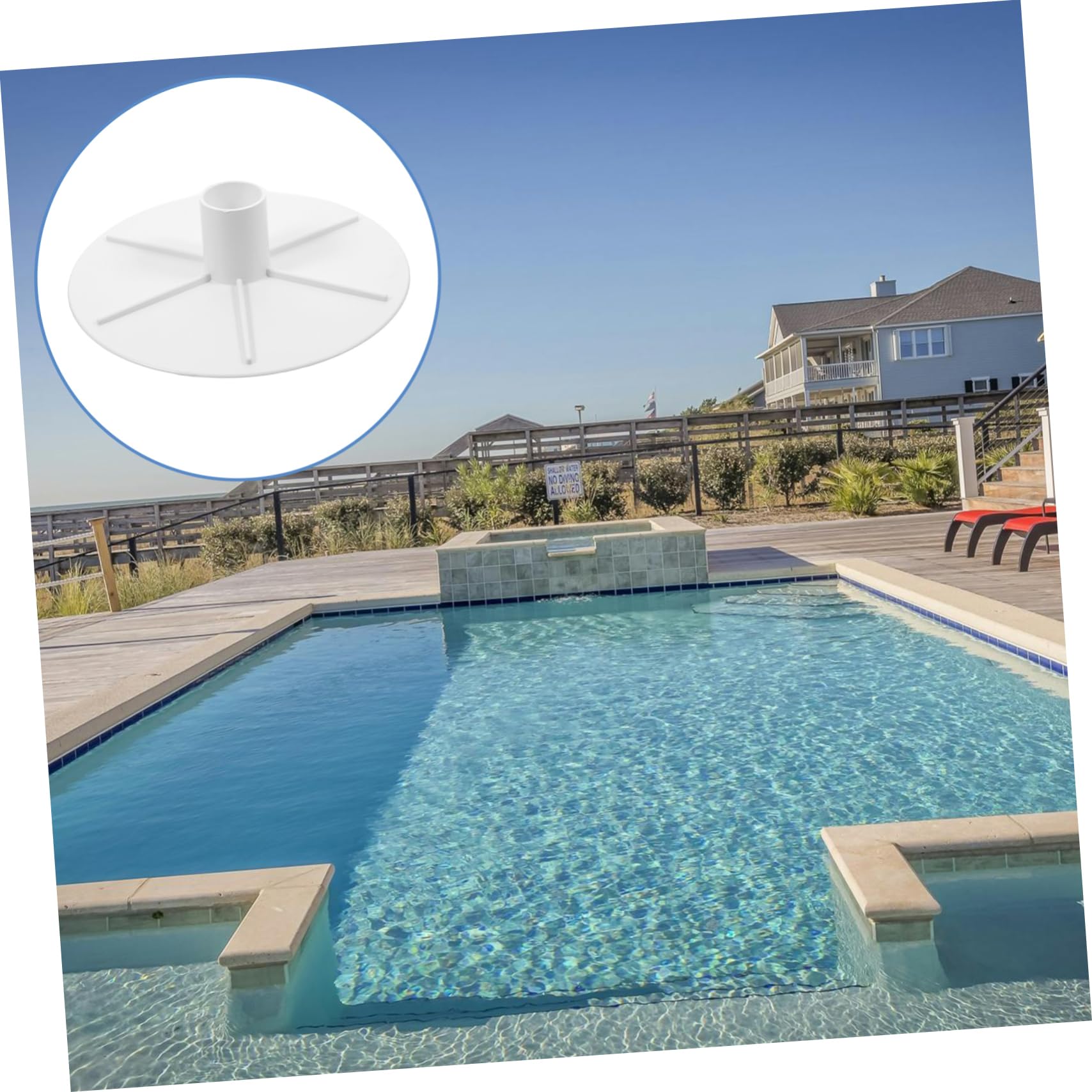 POPETPOP 5 Tapas De Repuesto para Skimmer De Piscina Adaptador De Placa De Vacío para Manguera De Skimmer.