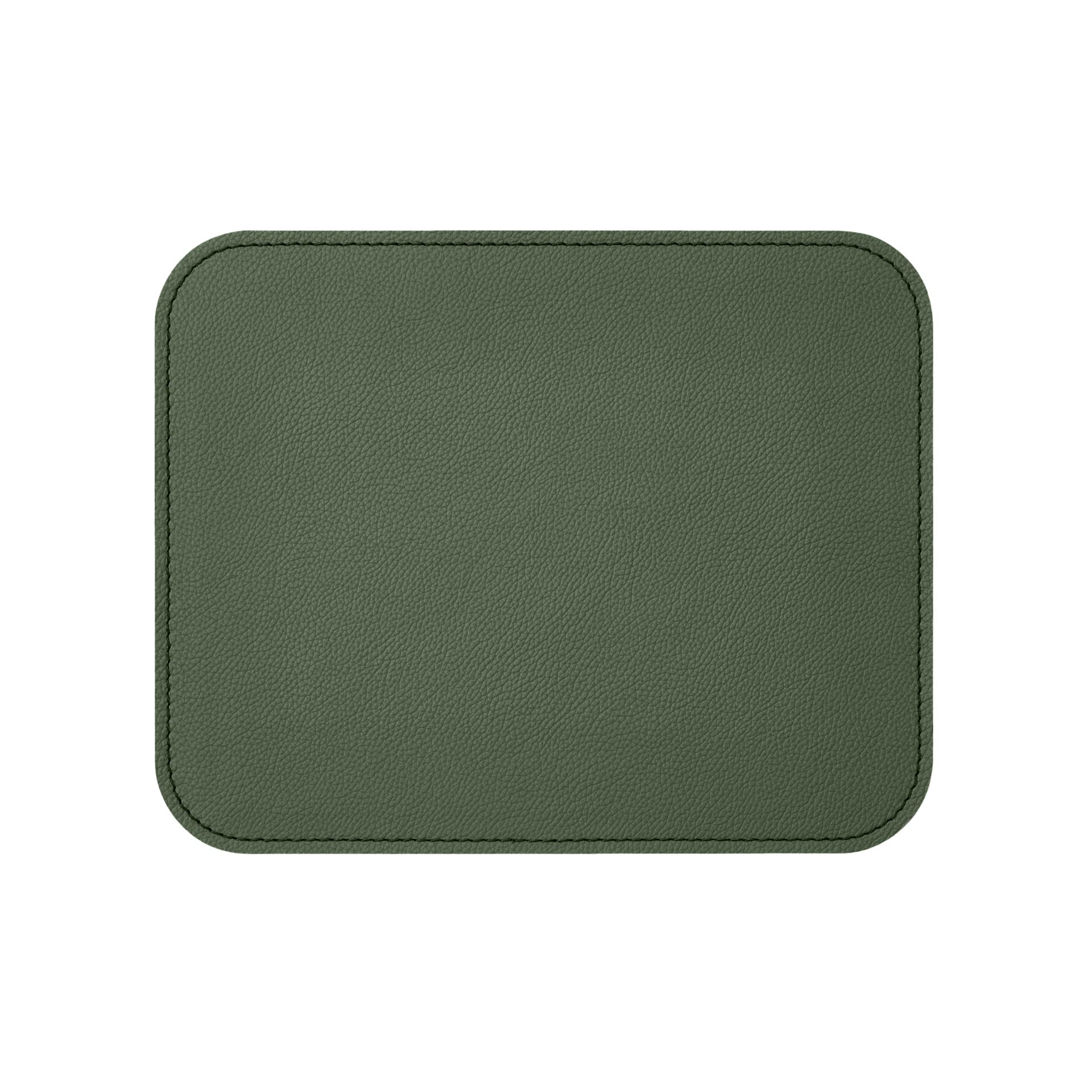 eglooh - Oceano - Tapis de Souris en Vrai Cuir Vert cm 25x20 - Tapis Souris pour Bureau avec Coutures Artisanales et Angles Ronds - Made in Italy