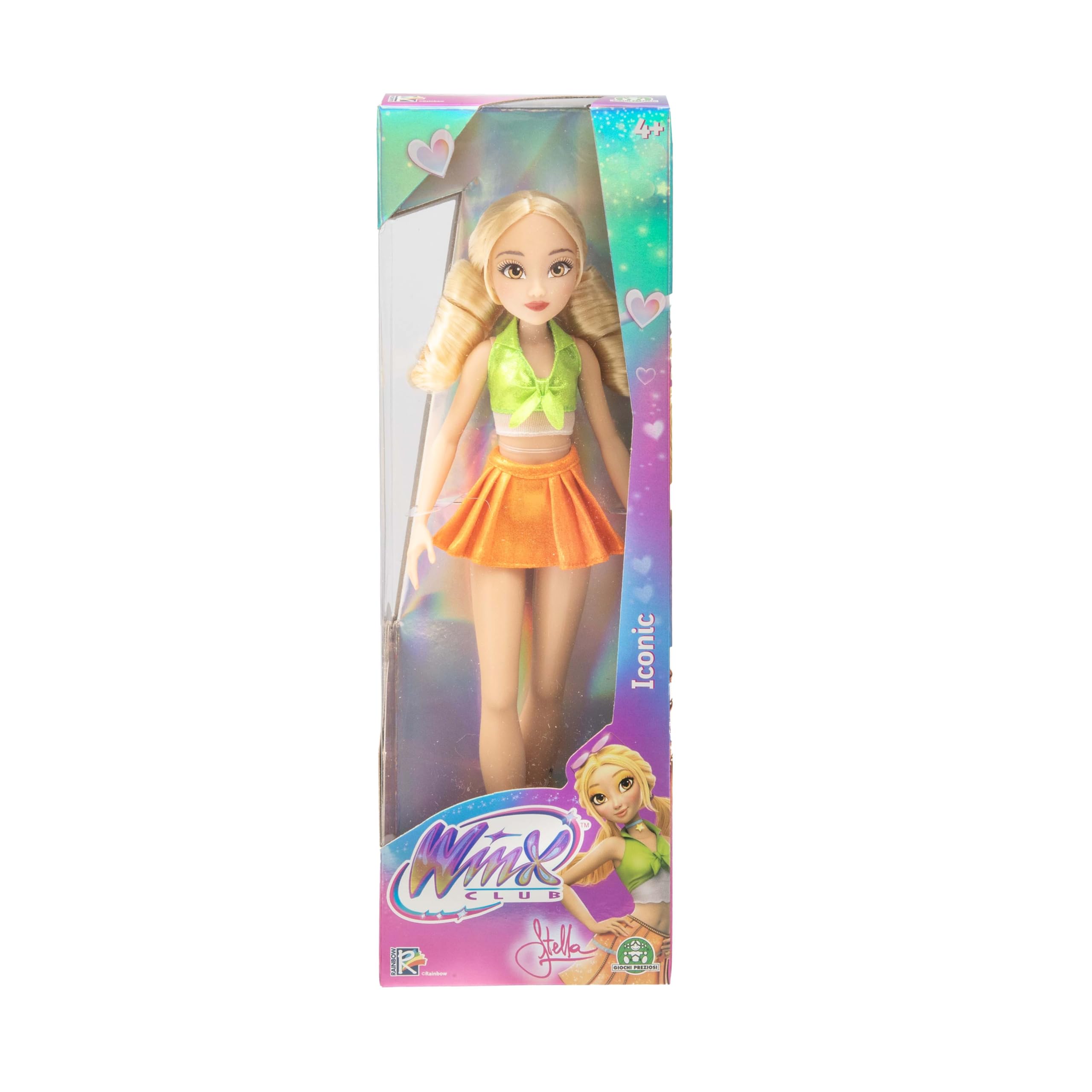 Winx Iconic Doll – Stella with Signature Outfit & Articulated Joints – Classic 27cm Fashion Doll with Golden Hair – Official Winx Club Toy for Girls – Magical Adventure Play – Ages 4+