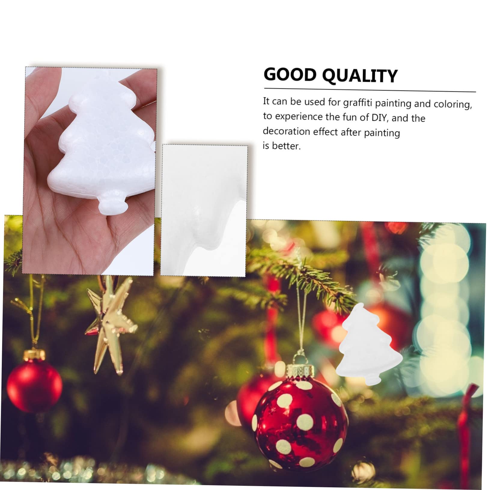 PRETYZOOM 7 Set Albero Pop-up in Schiuma Arredamento Decorazioni Ornamenti Addobbi Natalizi Personalizzabili Addobbi Natalizi Per Negozi Ciondoli Natalizi Fai Da Te Bianca 30 Pezzi * 7