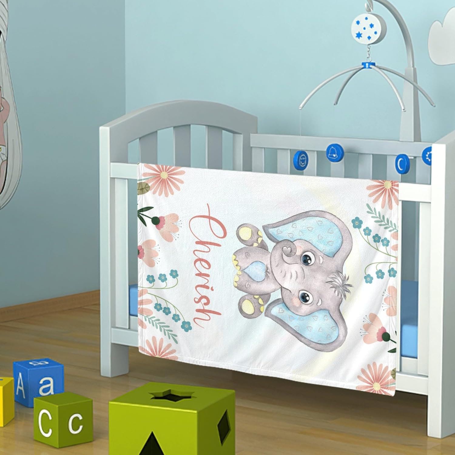 Custom Blanket with Name Personalized Cute Dog Paw Prints Soft Flannel Throw Blanket for Dog Lovers Gift - Baby Swadding Nerborn Super Soft Blanket 50x60inch