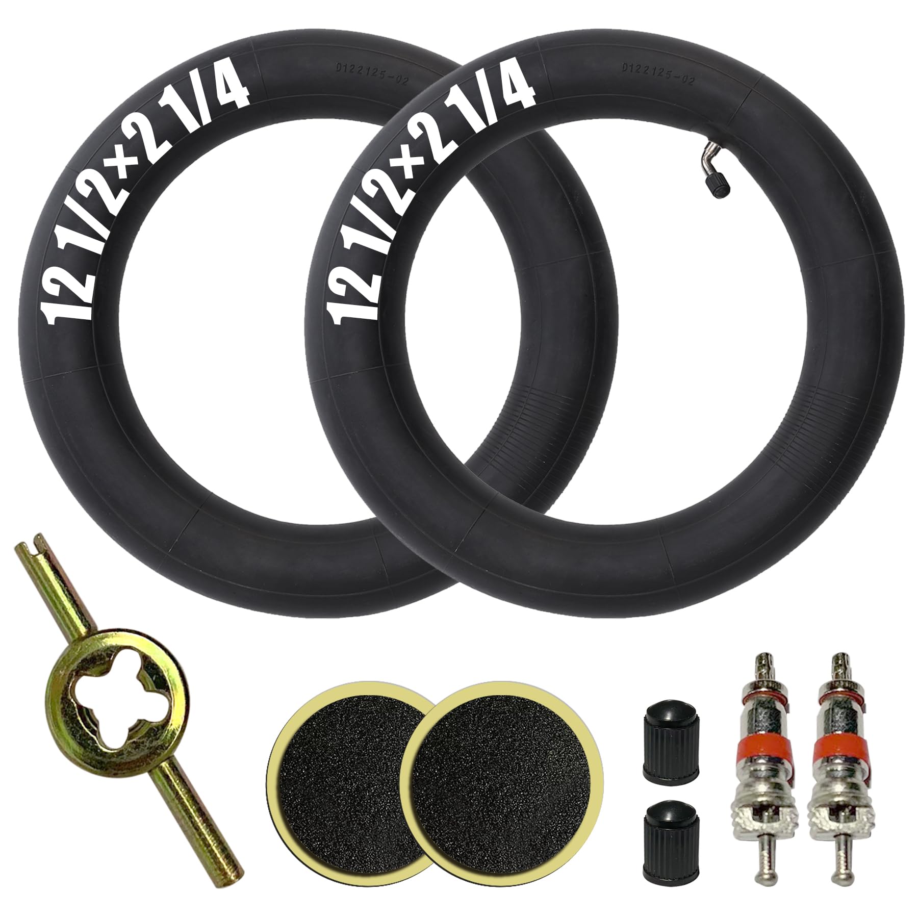 12 1/2 x 2 1/4 Inner Tubes (12.5 x 2.25) 2 pack fit for Pocket Bikes, Mini Bikes, Gas Scooters, Electric Scooters, Mobility Scooters-image-29