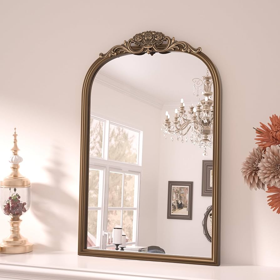 Amazon.com: Keonjinn Gold Vintage Arched Mirror for Wall, 16