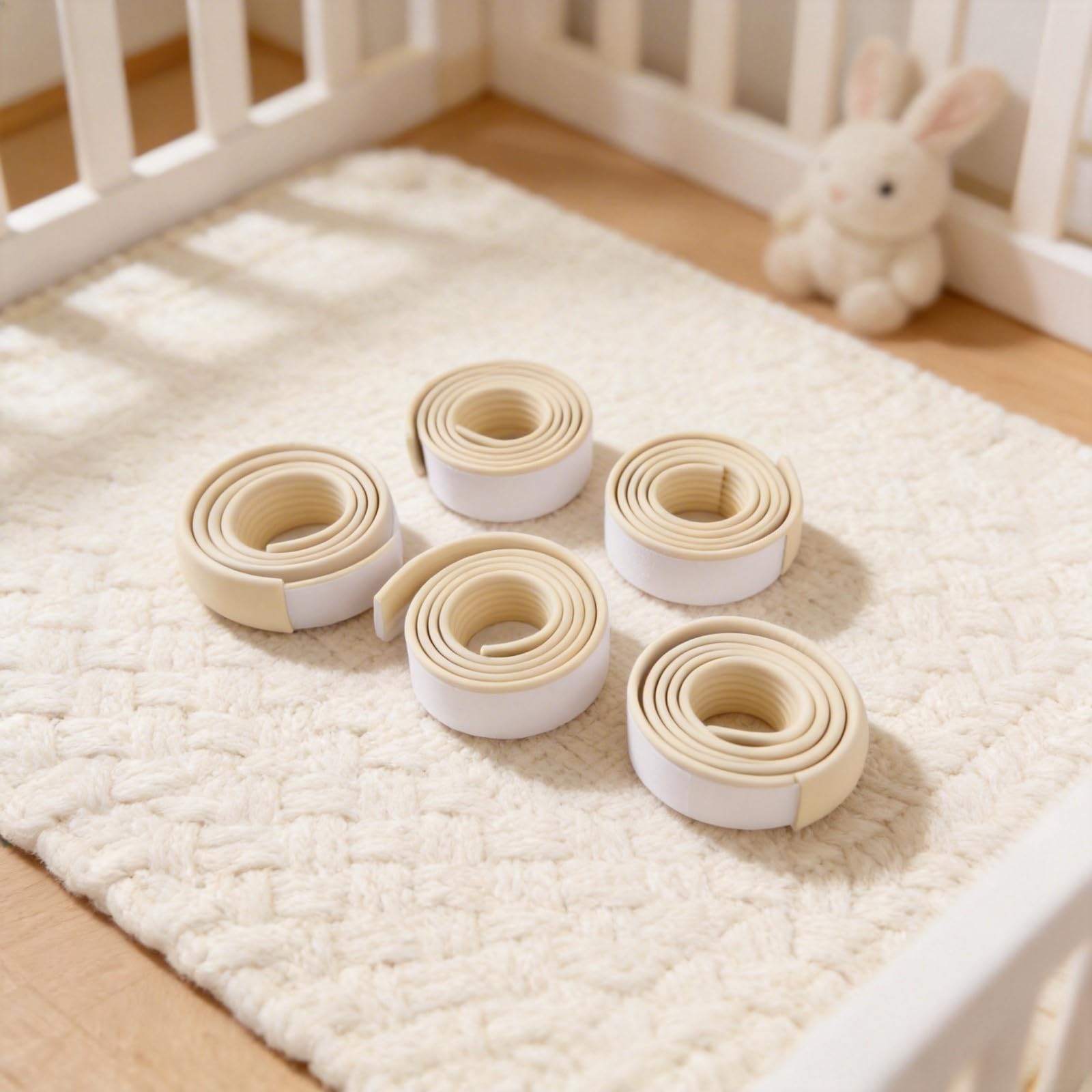 Junta de esponja flexible de 2 m con tira insonorizante fuerte para casa, oficina, caravana, sello de hueco de 7,5 mm de profundidad (beige)