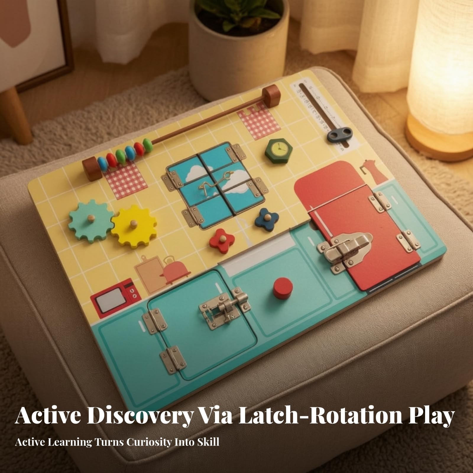 Milageto Busy Board Educativo | Tablero Pestillos, para Guarría, Niños Pequeños