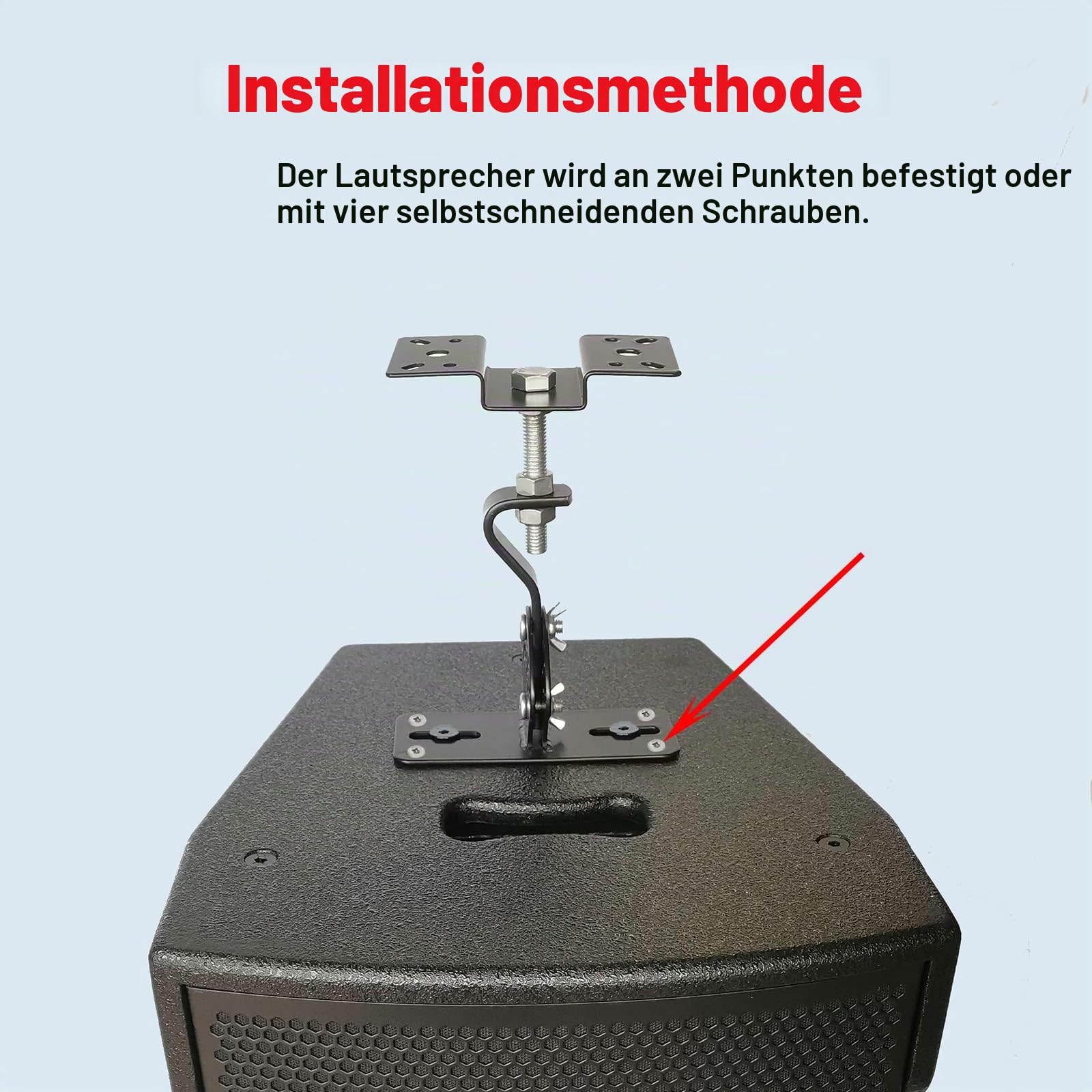 Howonder SPS-506D Ceiling Speaker Mount, Lautsprecher Deckenhalterung kompatibel mit den meisten 8" 10" 12" 15" Lautsprechern. Halten Sie bis zu 100lbs,(2 Packs Schwarz)