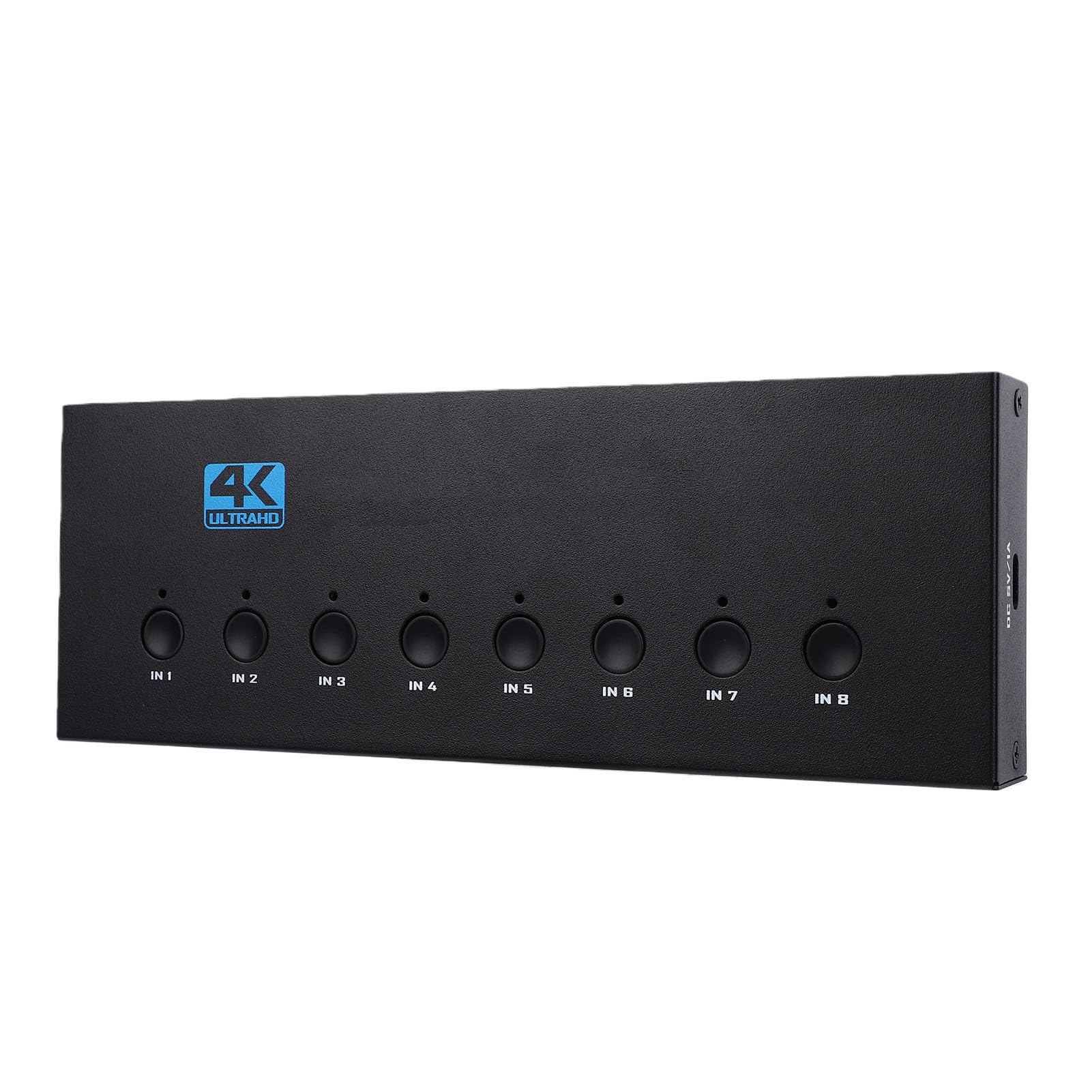 4K HDMI 2.1, 8 w 1, Obsługuje 4K 30 Hz HDR HDCP 3D 1080 P HD, 8-portowy Selektor z Pilotem, Funkcja Plug and Play dla HDTV PC, Laptopowe Konsole do Gier