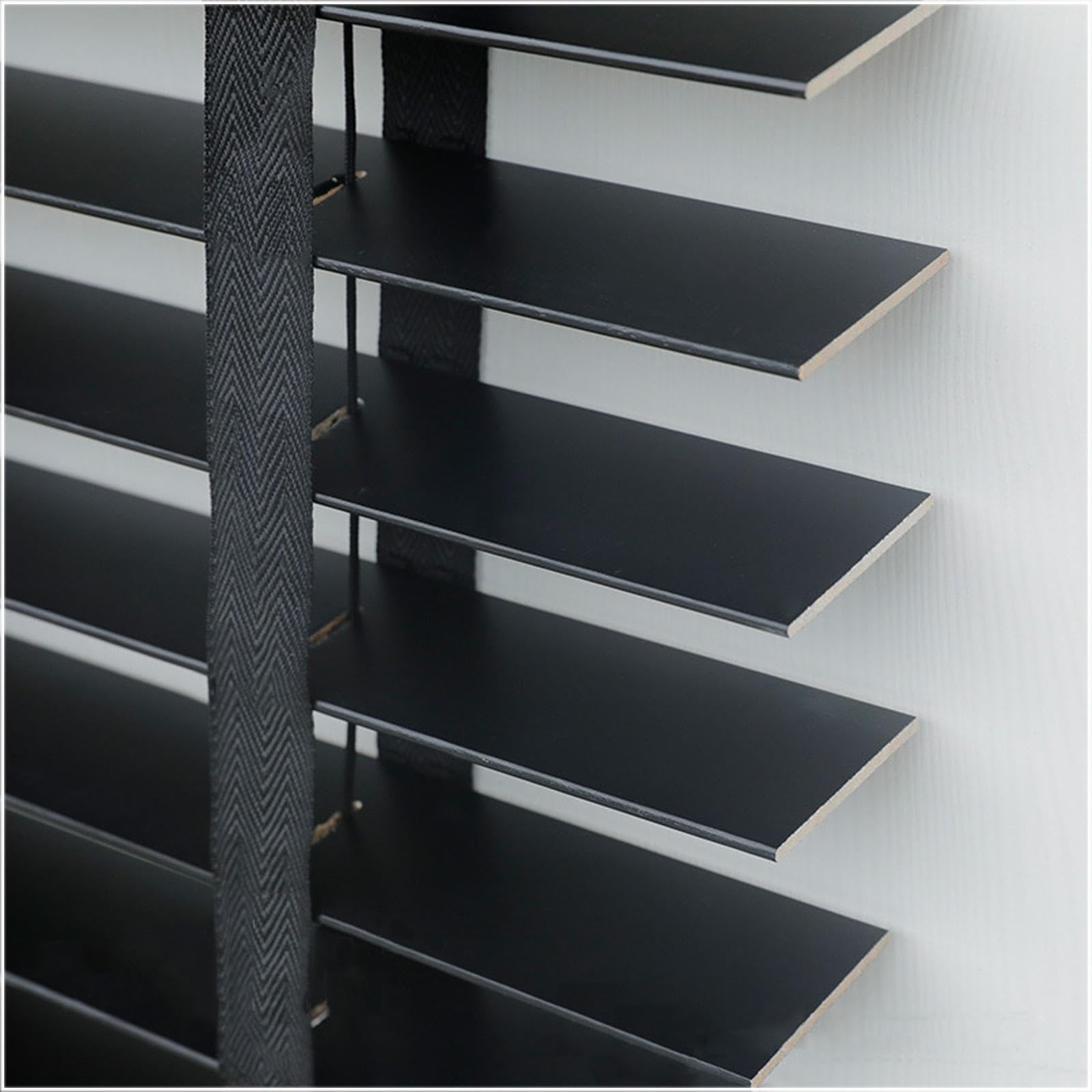 Wooden Blinds 50mm Slats,Black Venetian Blinds 45cm 60cm 70cm 80cm 90cm 100cm 115cm 120cm Wide,Blackout Horizontal Window Shutter,Real Wooden Venetian Blinds for Doors Windows,WxH-115x130cm/45x51in
