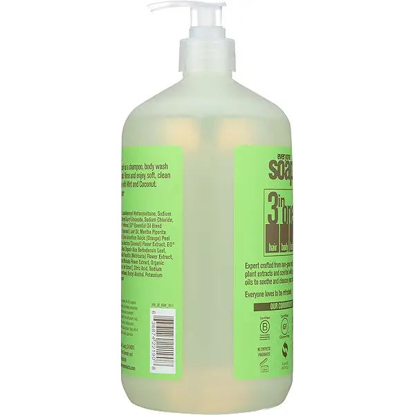 EO Products Natural Everyone Hand Soap Liquid, Mint and Coconut, 32 Ounce 2