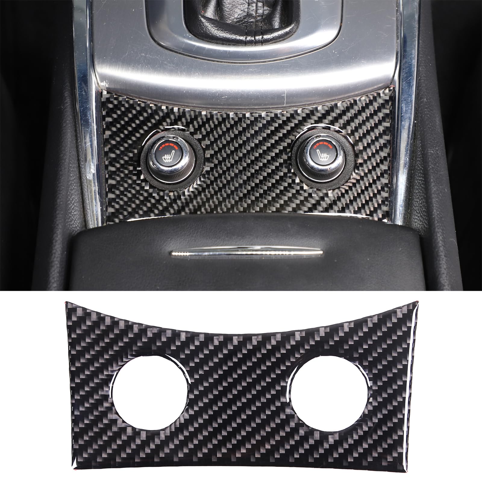 Autocollant bouton chauffage de siège Infiniti G37 accessoire console centrale carbone