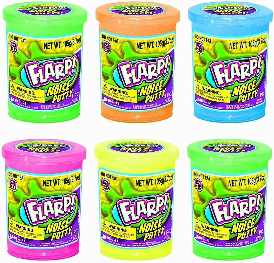 Flarp Noise Putty for Kids Cloud & Scented (1 Unit in Assorted Color) by JA-RU | Farrt Noise Maker Slime, Soft Cloud Putty in Neon Color Great Stress Toy for Boys, Girls and Adults. | Item #10041-1A : Toys & Games