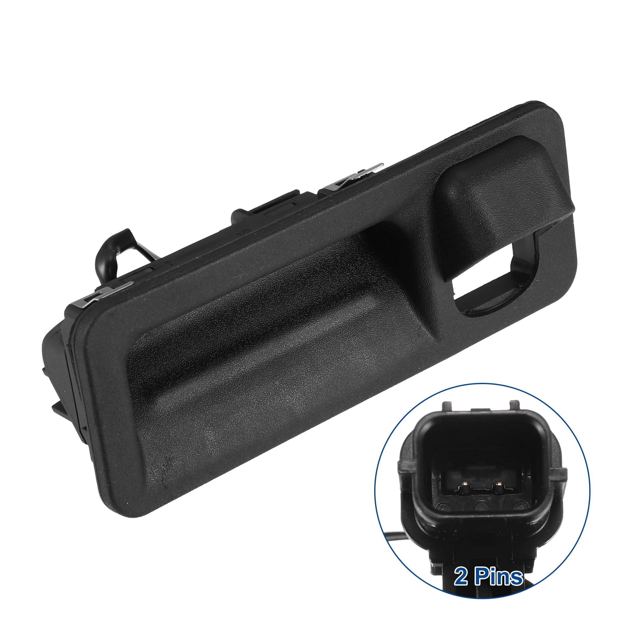 QUARKZMAN Kofferraum Entriegelung Schalter Für Kia Sportage 17-19 1 Stk. | Schwarz, Kunststoff, Metall, 13,7 X 5 X 7,5 Cm, 2 Stifte, Hinten, OE-Nr.81260D9010, Ersatz Für Defekten Schalter